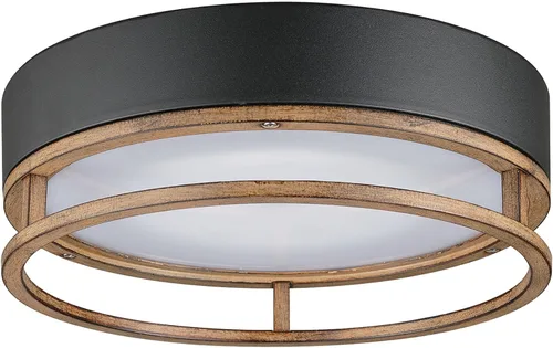 Vista 13 de Globe Electric 44479 Teagan 1-Luz Lámpara de Techo de Montaje Empotrado Interior y Exterior, Bronce Oscuro, Pantalla de Vidrio Transparente