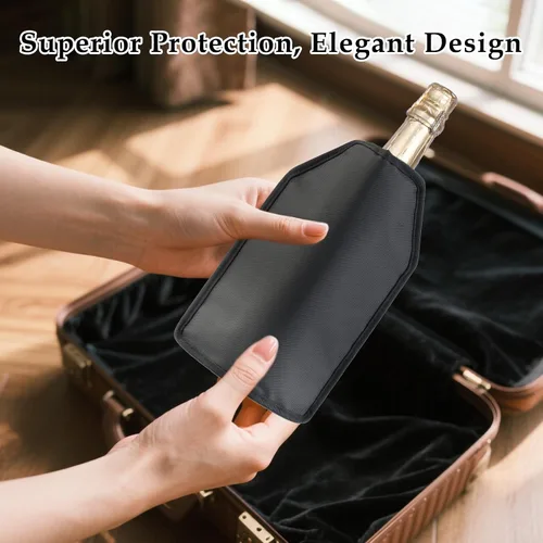 Vista 4 de Funda enfriadora de gel para botella de vino, enfriador de congelador, de larga duración, mantiene el vino fresco y frío, para botellas de vino