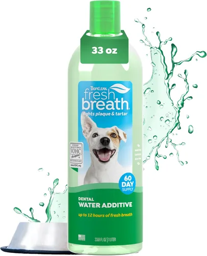 Vista 17 de TropiClean - Aditivo de agua para aliento fresco para cachorros, solución limpiadora de dientes y ambientador de aliento, sin necesidad de pasta