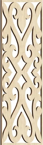 Vista 24 de Keene Paneles de pared decorativos de madera con calado, 9 3/8 pulgadas de ancho x 24 3/8 pulgadas de alto x 1/4 de alto, abedul Birch