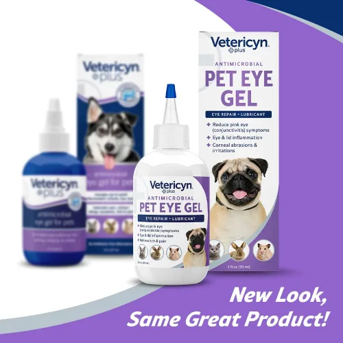 Vista 2 de Vetericyn Plus Pet Eye Gel Alternativa de ungüento para ojos de perros y gatos para lubricar y aliviar irritaciones y abrasiones oculares, reducir