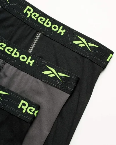 Vista 2 de Reebok Paquete de 3 calzoncillos bóxer de secado rápido que absorben la humedad para hombre