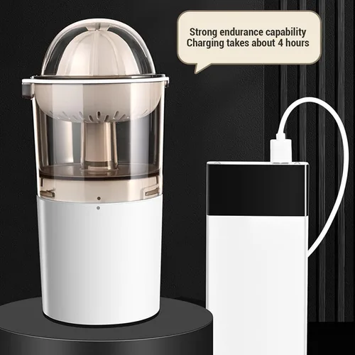 Vista 3 de Exprimidor eléctrico de naranja, potente e inalámbrico silencioso exprimidor de cítricos para el hogar, picnic, camping, extractor de jugo de alto