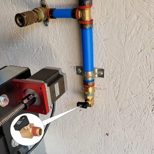 Vista 4 de Válvula de compresor de aire NPT macho x NPT hembra tipo bola válvula de drenaje mini válvula de bola de latón para compresor de aire