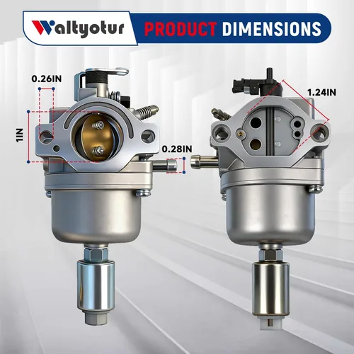 Vista 2 de waltyotur Repuesto de carburador para John Deere MIA11491 L100 L105 105 D100 D105 D110 LA115 LA125 17.5-19.5HP y 1642HS 1742HS S1742 Tractor