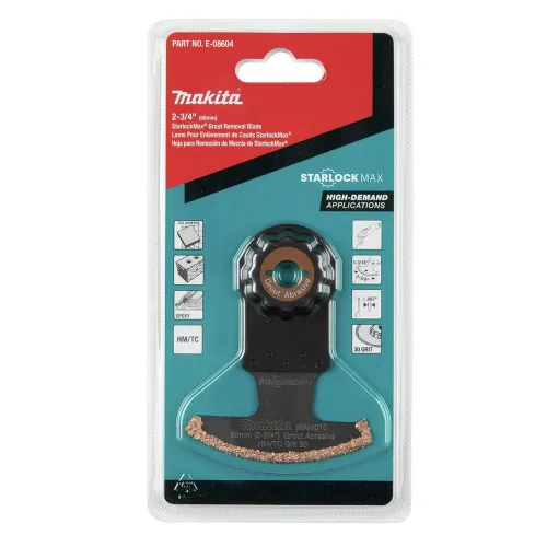Vista 3 de Makita E-08604 StarlockMax® Multiherramienta oscilante de metal duro de 2-3/4" con carburo de tungsteno lechada de grano 30 y hoja de sierra