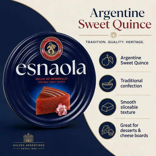 Vista 10 de Esnaola Dulce de Membrillo 24.69 oz Postre de pasta de membrillo argentino