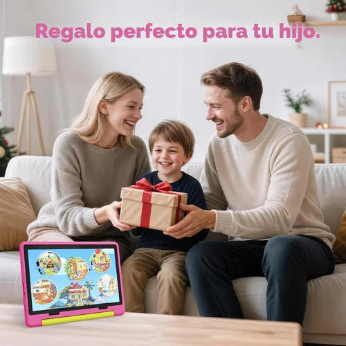Vista 8 de Tablet para niños, Android 15 con pantalla HD, 10.1 pulgadas, control parental y modo para niños, Octa-Core, certificado GMS, 20 GB RAM 64 GB ROM, 1