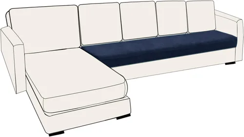 Vista 73 de UNBBRRL Fundas de cojín de asiento para sofá, elásticas, funda de cojín individual para sofá, fundas de cojín para sofá, fundas de héroe protegen
