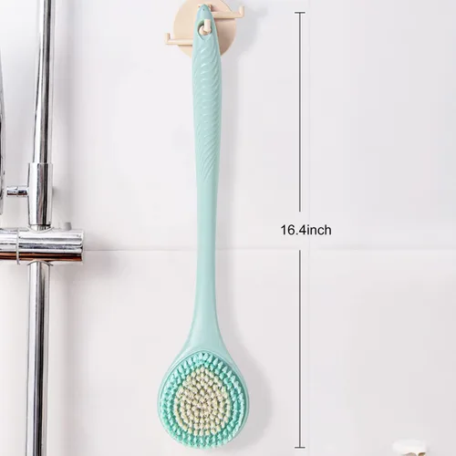 Vista 7 de BEDELITE Cepillo de baño de espalda de mango largo para ducha de 2 – Cepillo de ducha suave para hombres y mujeres, cepillo de espalda – Exfoliante