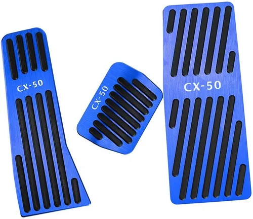 Vista 13 de BOYUER Juego de 3 almohadillas antideslizantes para pedal de acelerador de gas de freno de aluminio sin perforaciones para Mazda CX-5 2013-2025 Negro