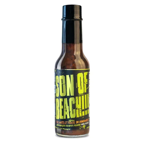 Vista 8 de Hot Sauce Chile Lengua de Fuego (paquete de 1, anillo de fuego) - Salsa ultra caliente de Carolina Reaper con miel, ron, eneldo y ajo