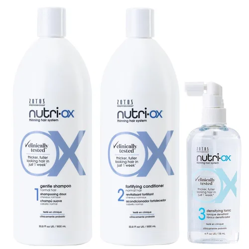 Vista 12 de NUTRI-OX Champú suave normal para adelgazar el cabello Cabello más grueso y de aspecto más completo Probado clínicamente y dermatológicamente