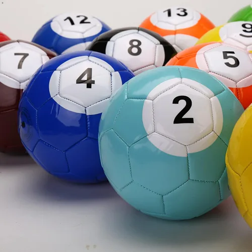 Vista 5 de Juego de 16 pelotas inflables de billar de cuero para billar, juego deportivo para adultos para habitaciones de patio trasero, interiores