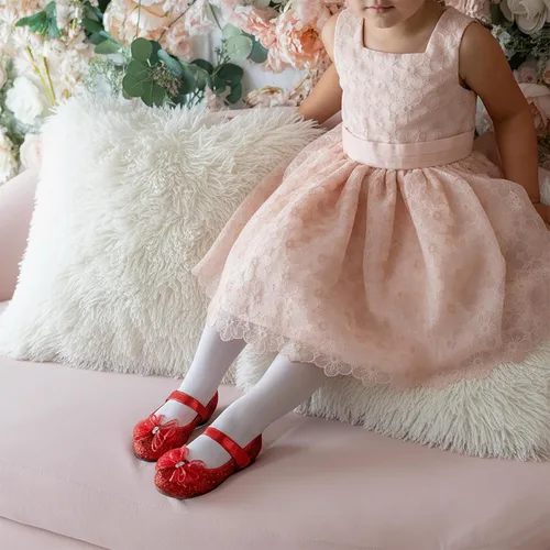 Vista 2 de Nova Utopia - Zapatos planos con luces para niñas pequeñas, estilo Mary Jane, para ballet