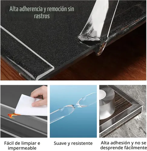 Vista 2 de Protector de Esquinas y Bordes a Prueba de Bebés, Protector Suave y Transparente para Esquinas de Mesas y Muebles y Tope de Seguridad para Puertas