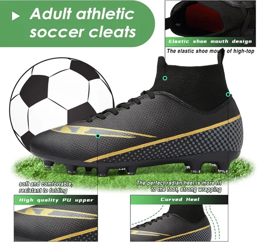 Vista 6 de CBUSTER Soccer Cleats Mens Women Outdoor Soccer Shoes for Big Boy AG TF
