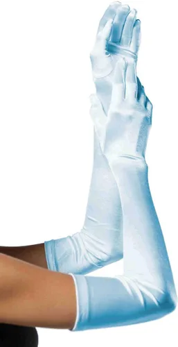 Vista 6 de Leg Avenue Guantes de satén largos para mujer
