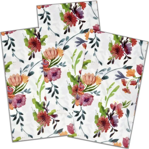 Vista 6 de 100 servilletas florales coloridas para invitados, toallas de mano de papel para baño, primavera, jardín, boda, despedida de soltera, decoración