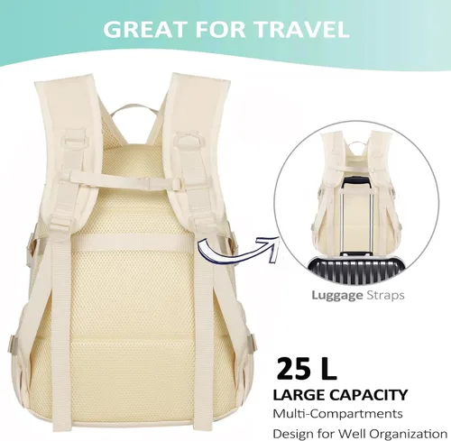 Vista 6 de Mochila Kawaii PRLINJSK para Niñas Adolescentes, Linda Mochila Estética para Escuela Secundaria Superior y Universidad con Accesorios, Verde claro