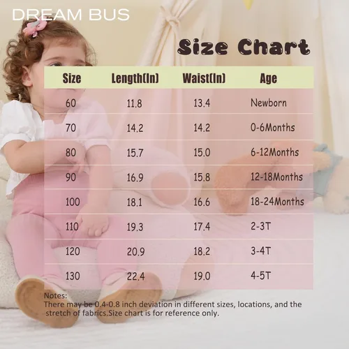 Vista 6 de Paquete de 5 pantalones de bebé para niña, pantalones acanalados con volantes acampanados, leggings para bebé, pantalones acampanados para niña