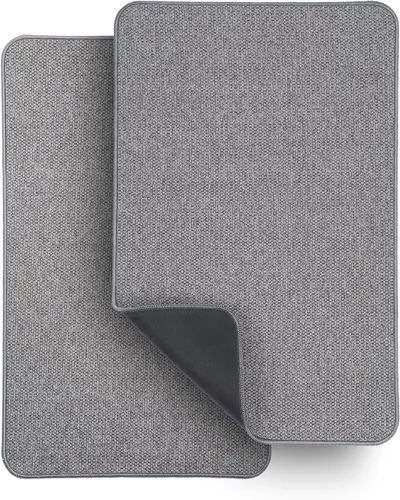 Vista 66 de Tapete de baño ultrafino, con base de goma, antideslizante, secado rápido, lavable a máquina, pelo bajo, absorbente, para ducha exterior, fregadero