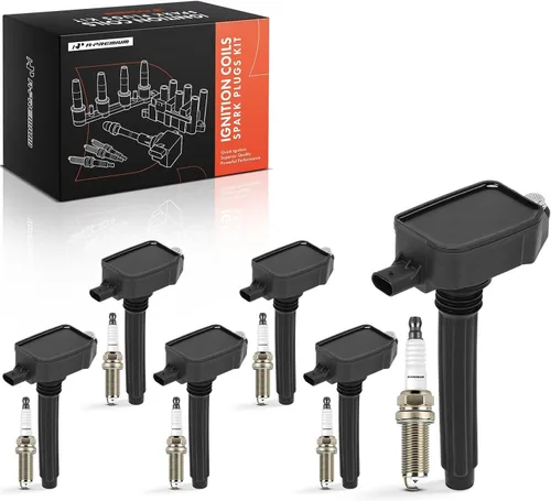 Vista 10 de A-Premium Juego de 6 bobinas de encendido pack y bujías de iridio compatibles con Jeep Grand Cherokee 2016-2018 Wrangler Dodge Durango Chrysler Negro