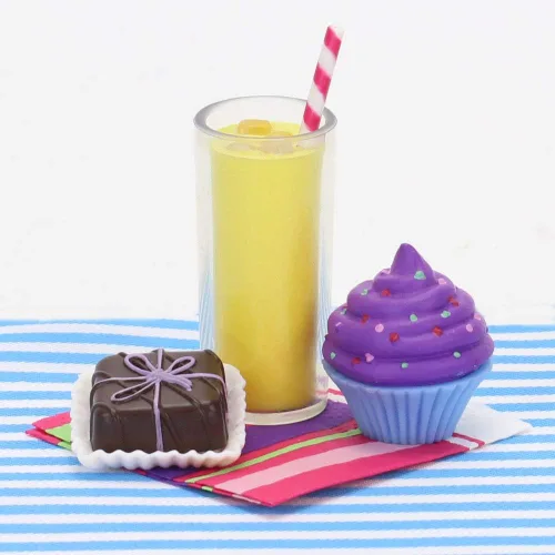 Vista 7 de Juego de postres y limonada fresca de 21 piezas de Sophia's para muñecas de 18 pulgadas, multicolor Set de magdalenas y limonada fresca