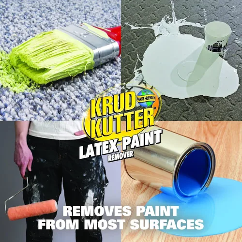 Vista 4 de Krud Kutter Spray removedor de pintura de látex, 24 onzas, elimina la pintura de látex seca y fresca de pisos, azulejos, madera y superficies duras