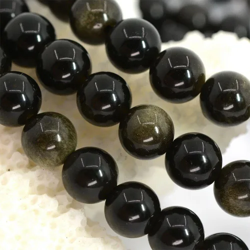Vista 2 de Justinstones Pulsera elástica de cuentas redondas de piedras semipreciosas de 6.5 pulgadas