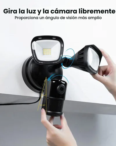 Vista 7 de Cámara de seguridad ieGeek con reflector al aire libre, cámaras de seguridad inteligentes para el hogar 2K cableadas, cámara de luz de inundación