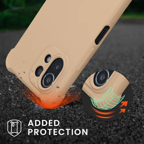Vista 2 de kwmobile Funda cruzada compatible con Xiaomi 11 Lite (5G) NE/Mi 11 Lite (5G) Funda - Funda de silicona TPU con correa - Macchiato