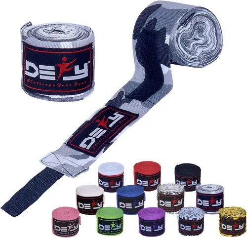 Vista 7 de DEFY Professional – Vendas elásticas profesionales para manos, de 180 pulgadas (457.2 cm), para boxeo, muay thai, MMA, para hombre y mujer - Par Rojo