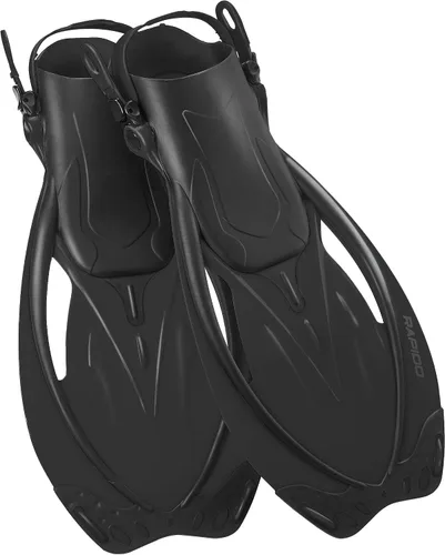 Vista 3 de Rapido Marine Open Heel Adjustable Fins - Translucent Violet Lime, Large/X