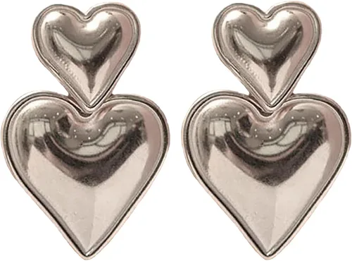 Vista 21 de Aretes de aro de oro gruesos para mujer, ligeros, con forma de gota de agua, aretes de aro abiertos y huecos en forma de lágrima, plata y oro