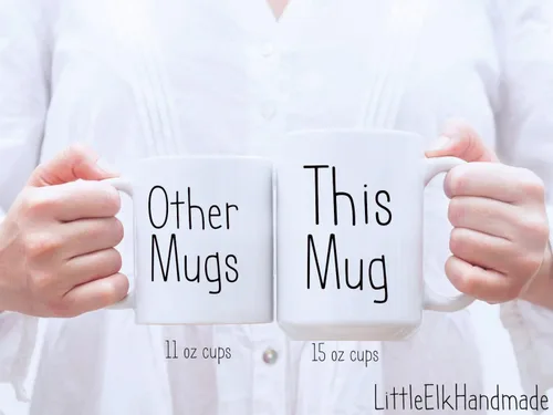 Vista 5 de Crap Bag - Taza de café grande de cerámica blanca de 15 oz