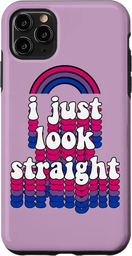 Vista 13 de I Just Look Straight Bisexual Rainbow Bisexual Pride Flag Case for iPhone 17