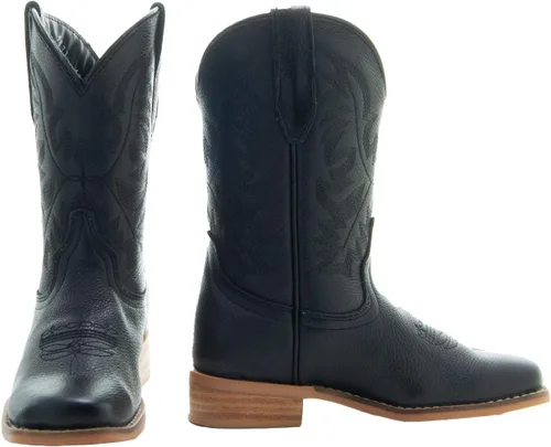 Vista 2 de Soto Boots Botas occidentales de punta cuadrada ancha para niños K3004