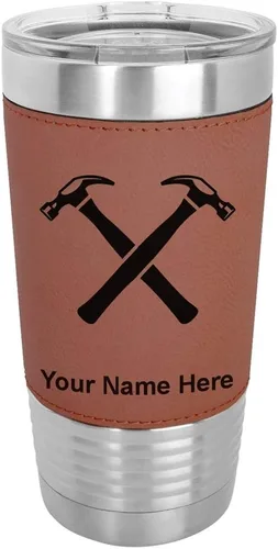 Vista 15 de LaserGram Personalized 20oz Tumbler, Hammers (Baseball Style)