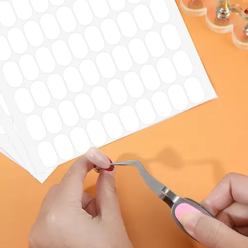 Vista 4 de 1200 calcomanías adhesivas de doble cara para uñas, soporte de uñas transparentes, pestañas adhesivas sin rastro, calcomanías para decoración