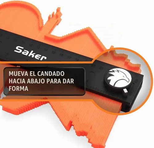 Vista 3 de Saker - Herramienta de perfil para contornos con conexión ilimitada, copia precisa de formas irregulares (2 piezas) Lápiz para agujeros profundos