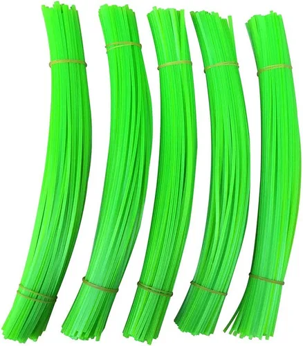 Vista 2 de 150 piezas precortadas cuadradas de 0.095 pulgadas por 12 pulgadas de longitud línea de recortadora de césped Verde