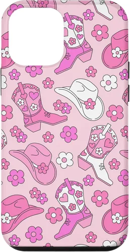 Vista 16 de iPhone 16 Pink Cowgirl Aesthetic Cowboy Boots Cowboy Hat Western Cute Case