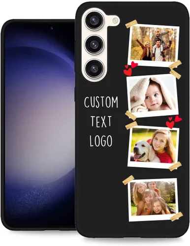 Vista 32 de Funda personalizada para Samsung Galaxy S23 Ultra con nombre de foto y texto - Funda suave y fina para teléfono móvil S 23 Ultra (negra) de 6.8