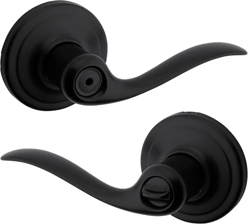 Vista 34 de Kwikset Tustin - Manija de puerta de entrada con cerradura y llave, palanca exterior reversible con cerradura segura, para entrada principal