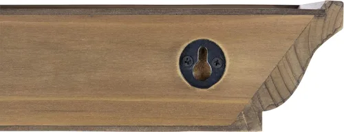 Vista 5 de Kiera Grace Muskoka Fitz - Estantes flotantes de madera, juego de 3, tamaños de 36 pulgadas, nogal natural, perfectos para mostrar preciosos marcos