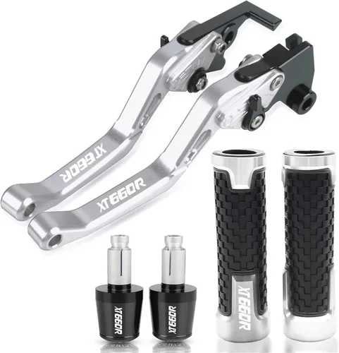 Vista 18 de Palancas de freno Accesorios de motocicleta CNC Palancas de embrague de freno Manillar Manillar Agarres extremos para Yamaha XT660R XT 660R