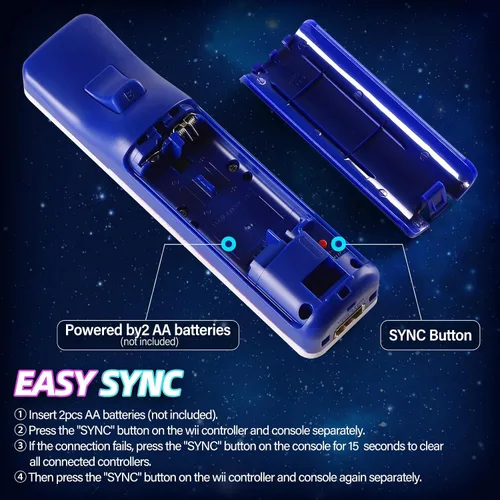 Vista 7 de Yosikr Wii Controller 2 Pack, Wii Remote Controller with Silicone Case and Wrist Strap Compatible for WiiWii U Console - Starrysky and Graffiti