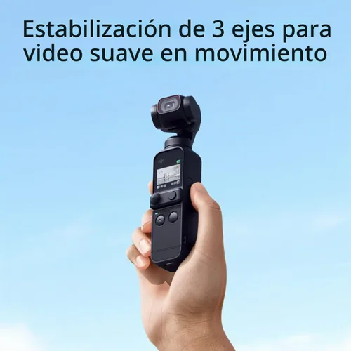 Vista 2 de DJI Pocket 2 Creator Combo - Estabilizador de cardán de mano de 3 ejes con cámara 4K, video Ultra HD, foto de alta resolución de 64 MP píxeles, CMOS
