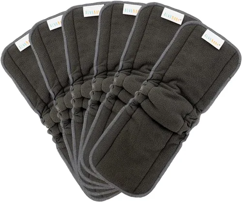 Vista 10 de Alvababy - 12 unidades de insertos para pañales de tela - Insertos súper suaves de 4 capas para pañales y fundas